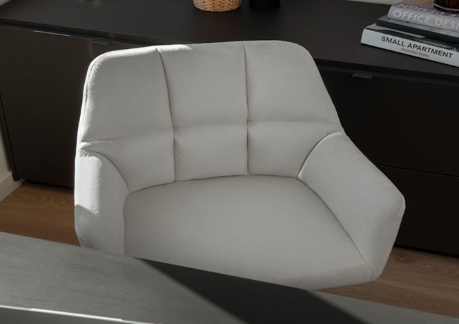 White executive office chair with ergonomic design – Office Seating Upholstery in Dubai