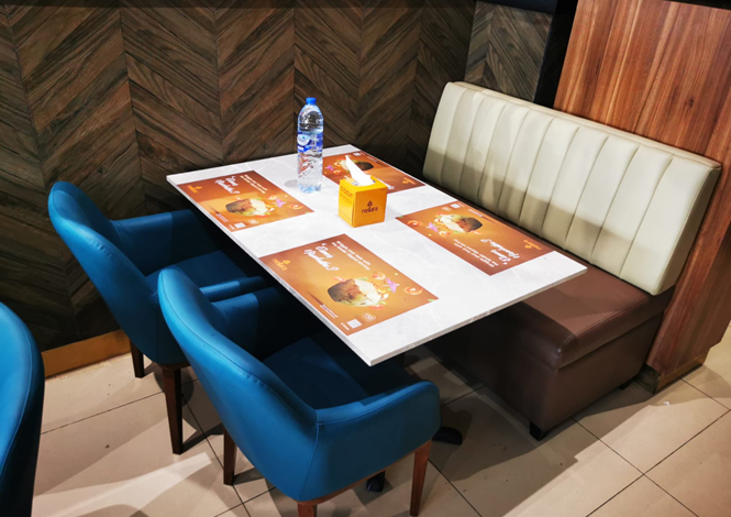 Restaurant booth seating with stylish upholstery – Commercial Seating Upholstery in Dubai