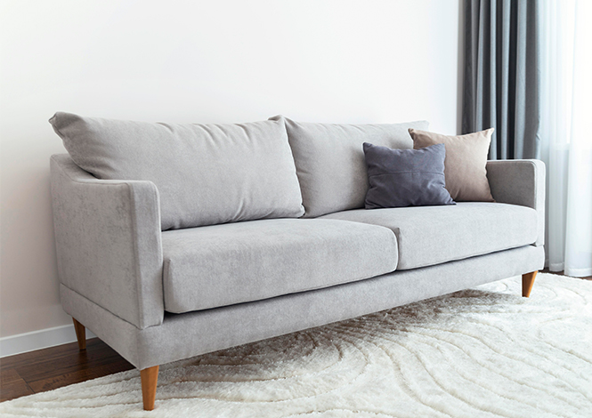Fabric sofa upholstery material with a soft and modern finish.
