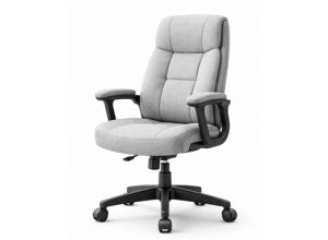 Office chair upholstery with ergonomic design and fabric cushioning for workspace comfort