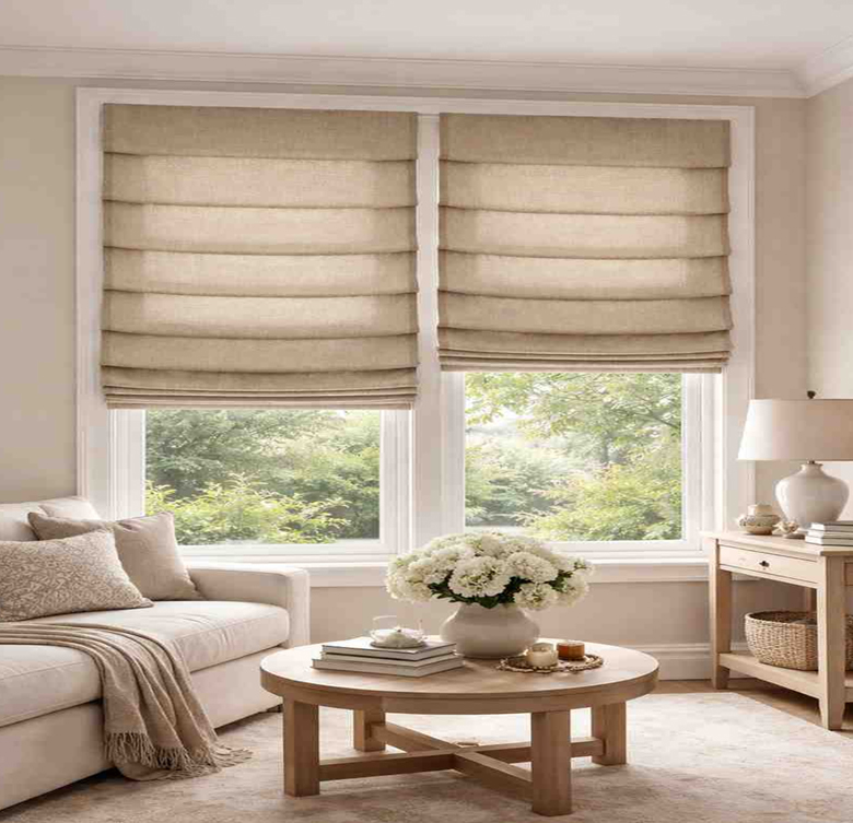 Hobbled Roman Blinds