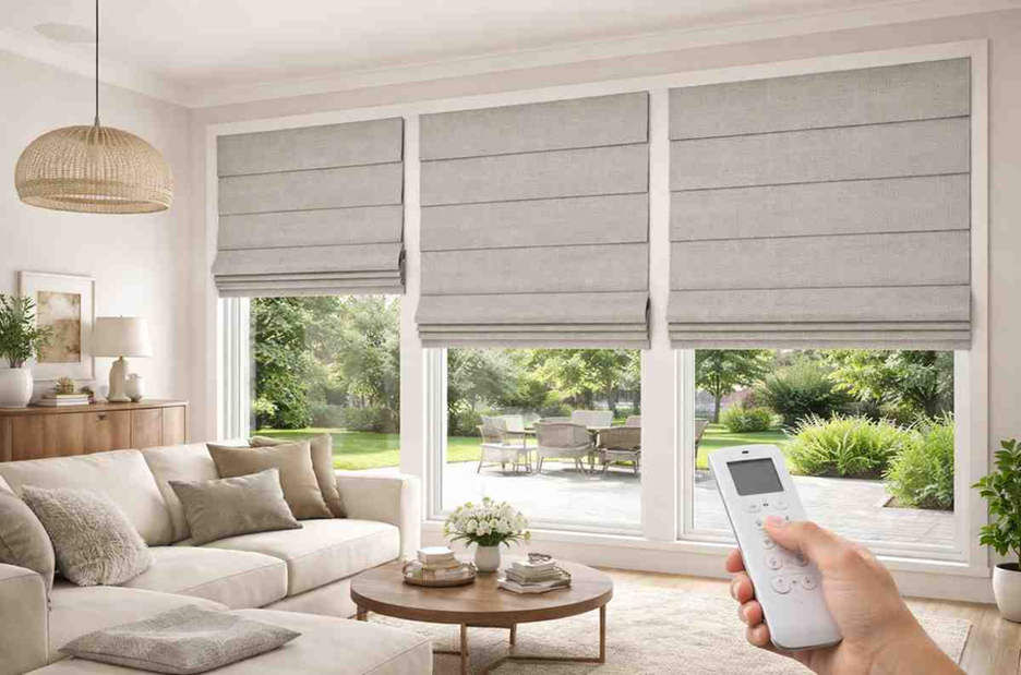 Motorized Roman Blinds