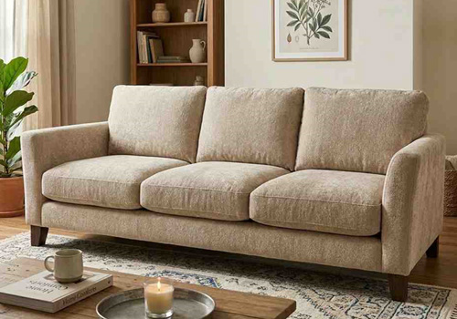 Chenille sofa upholstery fabric with soft and cozy texture for comfortable living room seating