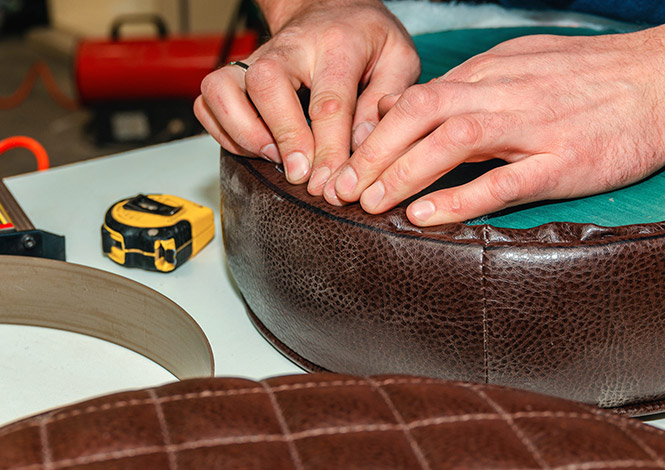 Leather Furniture repair and upholstery restoration work