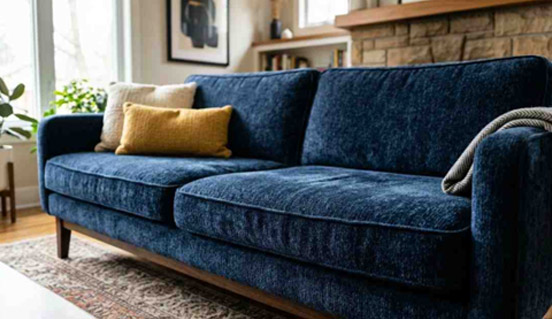 Chenille fabric furniture upholstery with plush and soft texture