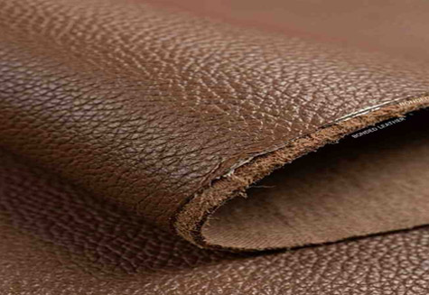 Bonded leather upholstery with textured synthetic finish