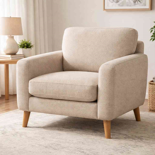 Polyester upholstered armchair with durable modern finish
